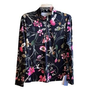 NWT ACEGOLFS Long Sleeve 1/4 Zip Front Moisture Wicking Top M